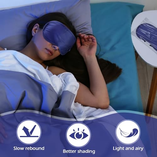 Tarpop 200 Pcs Eye Masks Adjustable Sleeping Mask, Blue - color: Blue