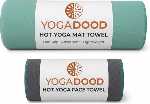 72" x 26.75" Long Hot Yoga Mat Towel Plus Compact Face Towel