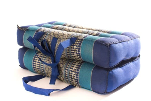 Zafuko Foldable Cushion - Organic Kapok Filling, use Folded and Unfolded for Meditation, Soft Yoga Prop, Portable Cushion