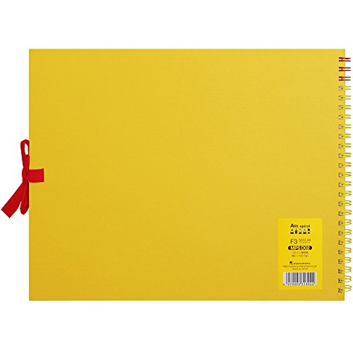 Maruman Art Spiral Sketch Book, F3, 8.74" x 11.26", 24 Sheets, Yellow | Drawing Pad With Acid-Free Art Paper & Twin-Wire Binding, Premium Drawing Paper Sketchbook, Sketch Pad Made in Japan - color: Yellow, size: F3 (8.74" x 11.26")
