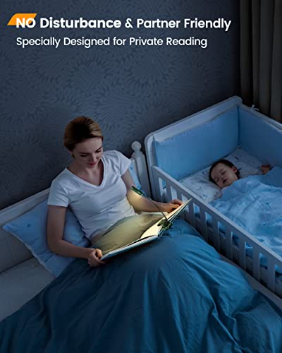 Glocusent Willow Book Light for Reading in Bed, 10 LED Bright Reading Light | 3 Colors & 3 Brightness, Rechargeable, 80Hrs, Lightweight, Clip on, Christmas Stocking Stuffers, Gifts, Book Lovers, Reader - color: Green