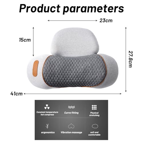 Pillow Massage Neck Hump,New 3-in-1 Pillow Traction Massager,Memory Foam for Neck Pain Relief, Ergonomic Neck Massager for Shoulder Back