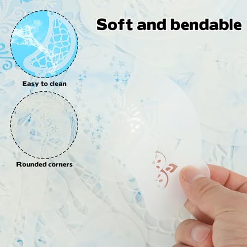 50 Pcs Face Paint Stencils Set – Reusable Body & Face Painting Templates for Kids & Adults – Makeup Stencils for Halloween, Parties, Carnival, Temporary Tattoo Art