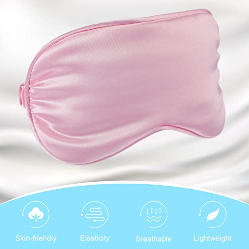 Coume 16 Pieces Silk Sleep Mask Eye Coverings for Sleeping Smooth Soft Eye Covers Mask About 20 x 9.2 cm/ 7.87 x 3.62 Inch