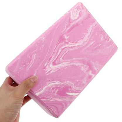 Pink High Density Yoga Block Foam Brick for Exercise and Dance Lightweight Yoga Equipment for Flexibility Balance and Workout Support 8.85X5.90X2.95In