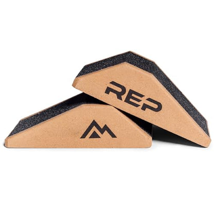 REP Fitness Cork Squat Wedge, Blocks for Weight Lifting, Yoga, Stretching, Exercise and Calf Therapy, Raised Heel Support, Non Slip, Workout Equipment for Home and Commercial Gym Training