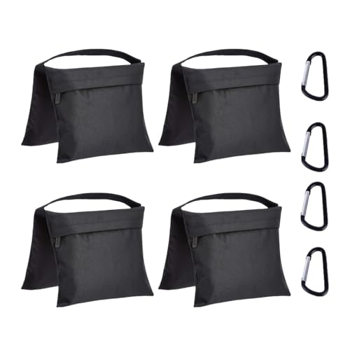 Amazon Basics Photography Sand Bags for Light Stands with Handle, 4-Pack, Black - size: Pack of 4