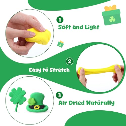 VioraWhite 72 Pcs 38oz Air Dry Clay Bulk Modeling Clay,Green and Yellow | Ultra Lightweight Foam Modeling Clay for Kids Adults, DIY Gifts Party Arts Crafts, School Project Supplies - color: Green and Yellow