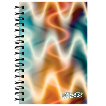 UCreate Fashion Poly Sketch Book, Neon Squiggles, 6" x 9", 1 Count - style: Neon Squiggles; 6" x 9"