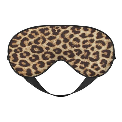 Leopard Print Sleep Mask for Women Men, Soft and Comfortable Eye Mask with Adjustable Strap for Travel Yoga Nap Sleeping - color: Leopard Print