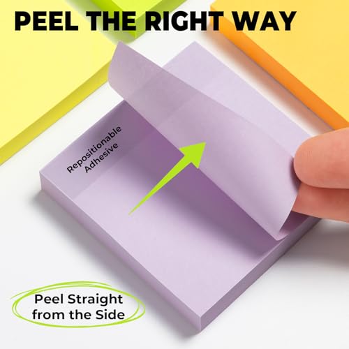 M&G 6 Pads Sticky Notes 3x3 Inch, Self Sticky Notes 6 Bright Colors Easy to Stick Office and School Supplies for Home, Desk, and Notebook Use, 120 Sheets/Pad - style: Bright 6 Colors(720 Sheets)