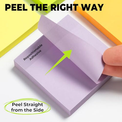 M&G 6 Pads Sticky Notes 3x3 Inch, Self Sticky Notes 6 Bright Colors Easy to Stick Office and School Supplies for Home, Desk, and Notebook Use, 120 Sheets/Pad - style: Bright 6 Colors(720 Sheets)