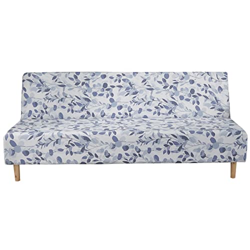 MIFXIN Stretch Armless Sofa Cover Futon Slipcover Elastic Spandex Folding Sofa Bed Non-Armrest Couch Cover Furniture Protector for Foldable Sofa Without Armrests (Floral A1) - color: Floral A1