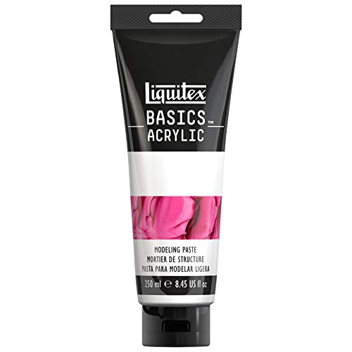 Liquitex BASICS Modeling Paste, 250ml (8.4oz) Tube | Dries to Hard, Stone-Like Opaque Matte Finish, Add Body to Paint, Mix with Color or Paint Once Dry, Can Be Handled Like Clay - style: Modeling Paste