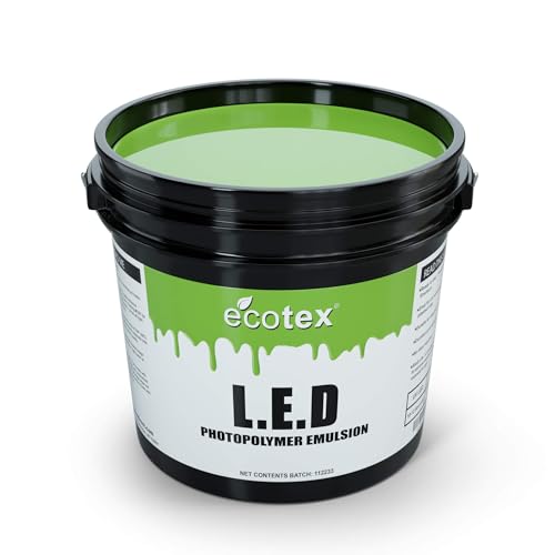 Ecotex® LED Green Pre-Sensitized Photo Emulsion - Silk Screen Emulsion, Qt | Premixed And Pre-Sensitized Photo Emulsion - No Diazo Needed, Ultra Durable, 12 Month Shelf Life, Made In The USA - Quart - size: Quart - 32 oz.