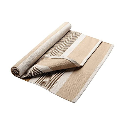 Hugger Mugger Cotton Yoga Rug - Absorbent, Grippy Tight Weave, Ashtanga and Hot Yoga Rug, Helps with Slippery Hands and Feet - color: Moab
