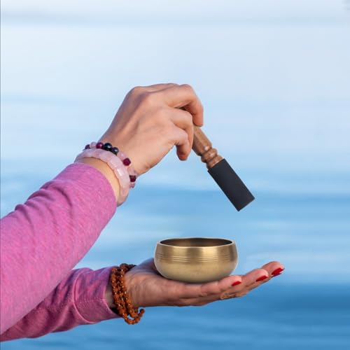 Kmise Tibetan Singing Bowls Set- Handmade in Nepal Meditation Sound Bowls for Yoga, Meditation, Mindfulness, Healing and Chakra Balancing, Stress Relief (3.5', World Tree) - color: 3.5inch World Tree