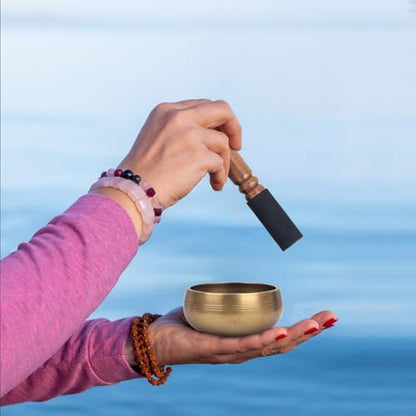 Kmise Tibetan Singing Bowls Set- Handmade in Nepal Meditation Sound Bowls for Yoga, Meditation, Mindfulness, Healing and Chakra Balancing, Stress Relief (3.5', World Tree) - color: 3.5inch World Tree
