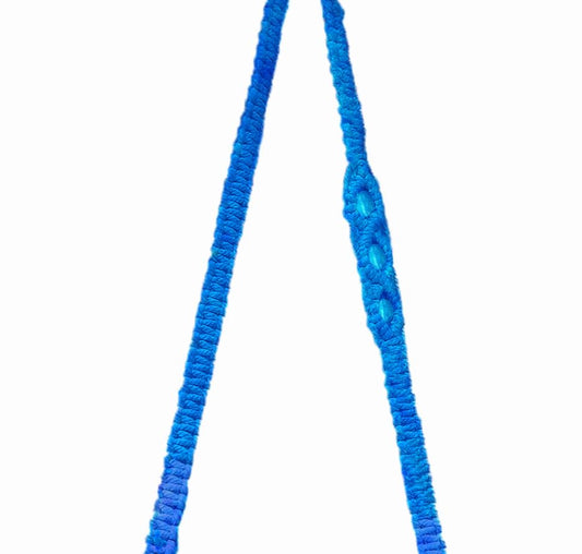 kiido Macrame Yoga Mat Carrying Strap [MAT NOT Included], Hand Woven Multi-Purpose Strap/Carrier - color: Blue
