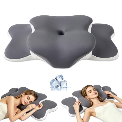 Cervical Neck Pillow for Neck Pain Relief & Side Sleeper | Ergo Pillow for Sleep Apnea, Neck Pain, and Snoring Relief | Orthopedic Memory Foam with Ergonomic Neck Support, Gray, Large - color: Gray, size: Large