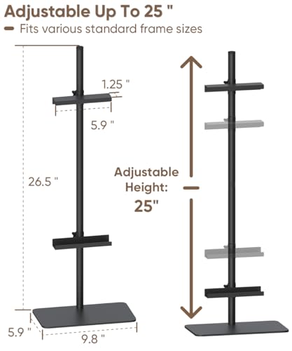 Mondazie Adjustable Tabletop Easel Stand for Sign, Black | Picture Frame Stand for Display, Table Top Banner Holder for Artwork Photo up to 25’’ H, Art Easel for Home Office, 1 PSC - color: Black, size: 26.5'' High - Tabletop