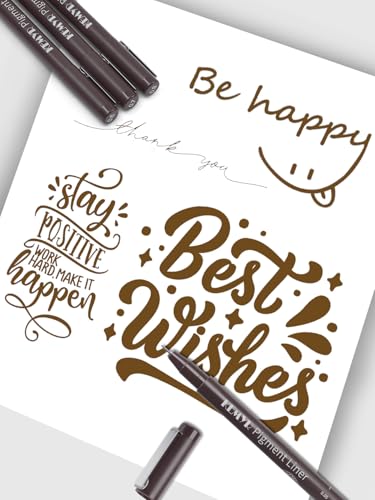 KEMYR 10 Sizes Brown Fineliner Micro Drawing Pens, Waterproof Pigment Ink | Archival Ink,AP Certified,With Case,0.05-1.0mm, for Illustration,Journaling,Sketching,Manga,Drawing,Artists And Beginners - color: Brown Micro Pens 10 SIZES,0.05-1.0mm, style: 10