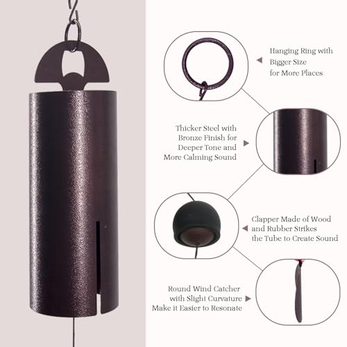 ASTARIN Wind Chimes for Outside Deep Tone Heroic Windbell Deep - size: Bronze, style: Modern