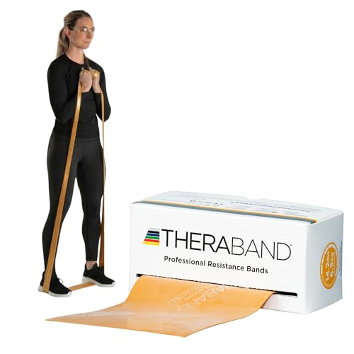 THERABAND Resistance Band, Exercise, Physical Therapy, Workout, Gold - color: Gold - Max
