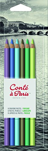 Conté à Paris Pastel Pencils, Set of 6, Landscape