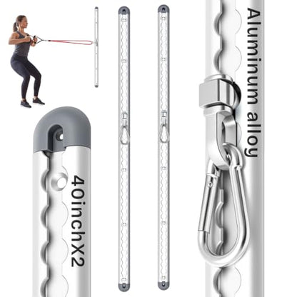 Zonon Adjustable Aluminum Wall-Mounted Anchored Fitness System Includes Two Rails, Supports Over 600 Lbs, Features Locking Clips, Space-Saving for Exercise Bands Home Workouts