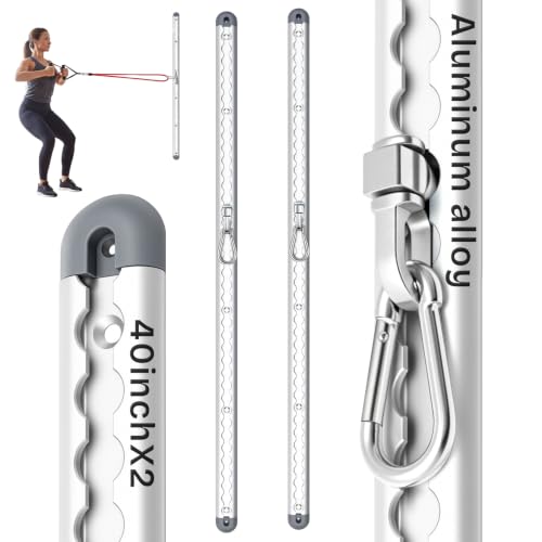 Zonon Adjustable Aluminum Wall-Mounted Anchored Fitness System Includes Two Rails, Supports Over 600 Lbs, Features Locking Clips, Space-Saving for Exercise Bands Home Workouts
