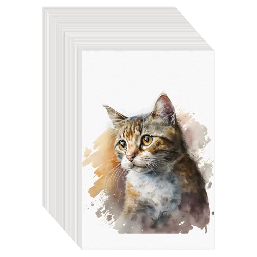 150PCS 7x10 Watercolor Paper Bulk, 140lb/300g Cold Press Thick Water Color Paper Pad for Child Adult, White Art Paper for Drawing Painting Markers Gouache, Textured Cotton Paper Sheets - color: White-150pcs, size: 7x10