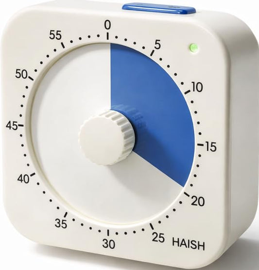 60 Minute Visual Timer for Kids - Premium Countdown Timer with Magnetic Back & Pause Function, Silent Operation for Classroom Teaching Home, Time Management Tool(Batteries Included) (Blue) - color: Blue