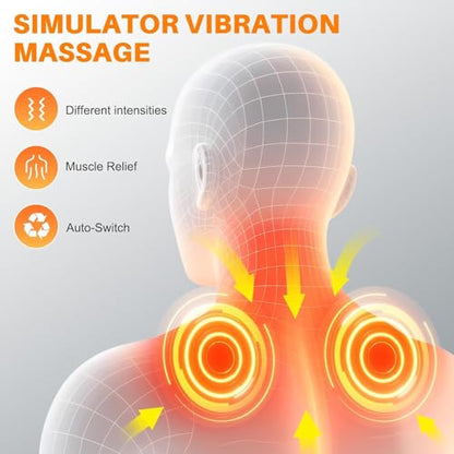 3-in-1 Neck Massage Pillow with Heat & Traction, Neck Hump Corrector
