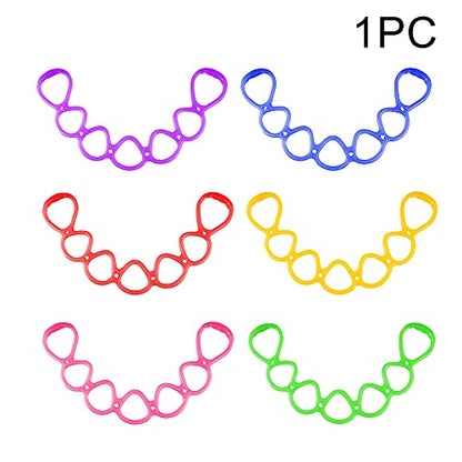 7 Ring Stretch Resistance Exercise Band, Workout Bands Yoga Stretching for Home Fitness, Foot, Leg and Arm Exerciser Stretch Band, Center Workout Walking Exercise - color: Pink
