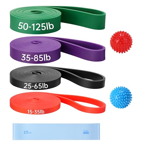 Resistance Bands for Working Out, Workout Bands, Training Bands Set, Pull Up Exercise Bands for Home Workouts, Full Body Training, Physical Therapy, Muscle Training, Strength Training. - color: Red