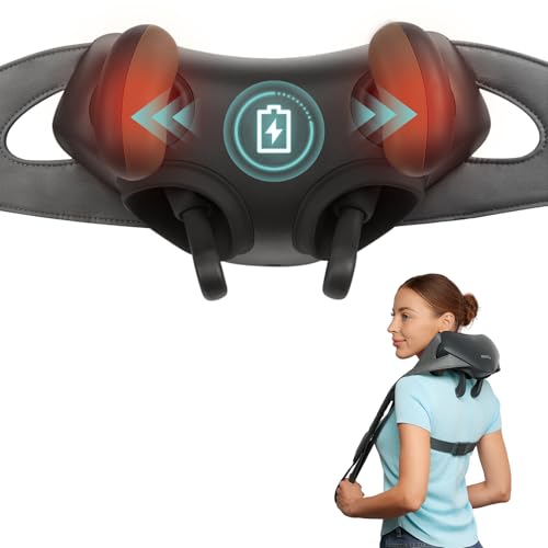 Etekcity FSA Cordless Neck Massager for Pain Relief Deep Tissue, Cadeo - color: Deep-black
