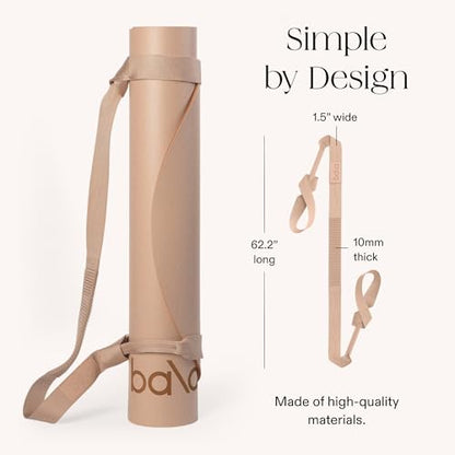 Bala Yoga Mat Straps for Carrying, Lightweight Yoga Mat Sling Holder - color: Sand