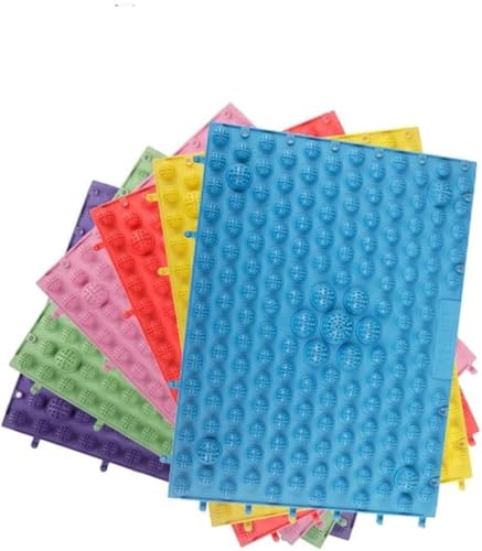 Foot Massage Mat Massage Pad Bathroom Mat Yoga Mat Outdoor Game 4PCS (Blue) - color: Blue-4pcs