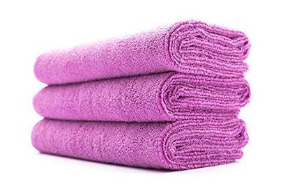 The Rag Company - Sport & Workout Towel - Gym, Exercise, Fitness, Spa, Ultra Soft, Super Absorbent, Fast Drying Premium Microfiber, 320gsm, 16in x 27in, Lavender - Pack of 3 - color: Lavender