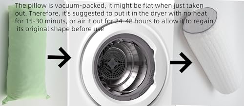 Kingnex Cylinder Bolster Roll Pillow for Sleeping on Back or Side 20x8 - size: 20 x 8"