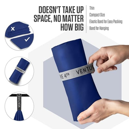 VENTURE 4TH Quick Dry Microfiber Towel for Camping & Gym - Navy Blue Large - color: Navy Blue, size: 60.00" x 31.50"