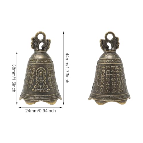 Honbay 20PCS Small Vintage Jingle Bells Mini Bronze Buddhist Bells Feng Shui Bells for DIY Wind Chimes Doorbell Keychain Dog Collar Jewelry Crafts or Christmas Decoration