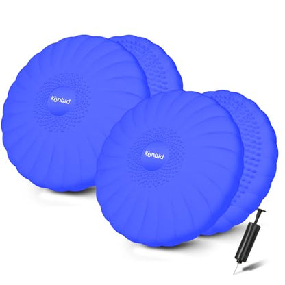 kisnbld Wobble Cushion, Balance Disc with Pump, Core & Posture Training - color: 2Blue