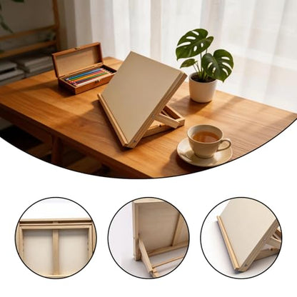 Desktop Easel,Easel for Painting – Adjustable Wooden Stand for Tabletop, Perfect for Artists, Students, and Hobbyists