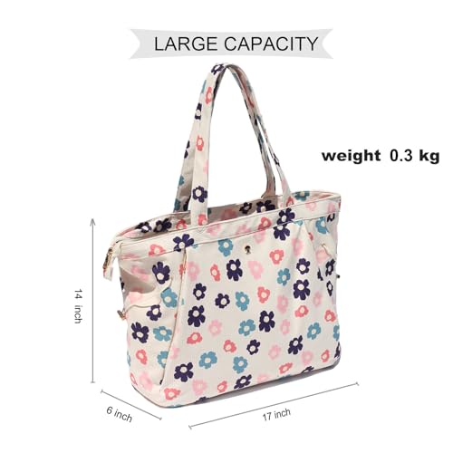 ESVAN Corduroy Yoga Tote Bag Gifts for Women Drawstring Yoga Mat Bag for Office Workout Travel Carryall Pilates Gym - color: Colorful Flower