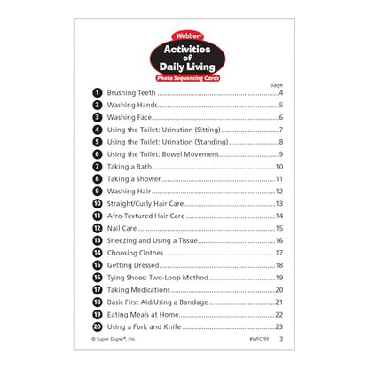 Super Duper Publications | Webber® Activities of Daily Living Photo Sequencing Cards | Educational Learning Resource for Children