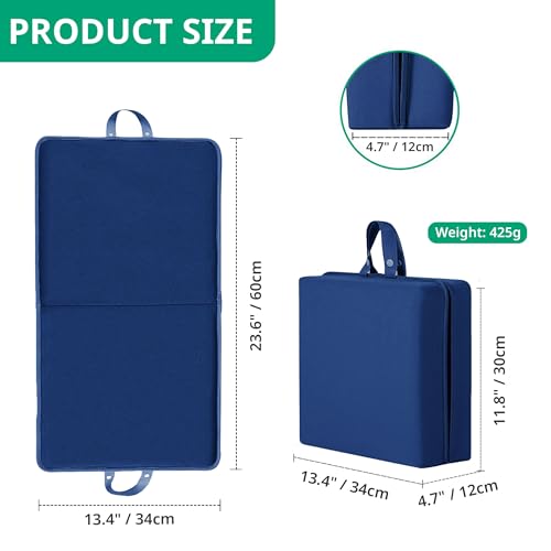 Garden Kneeling Pad,Bath Kneeler Pad,Memory Foam Knee Cushions for Gardening, Extra Thick Knee Pad, Water Resistant Prayer Pillow for Work, Yoga, Physical Therapy (Blue) - color: Blue