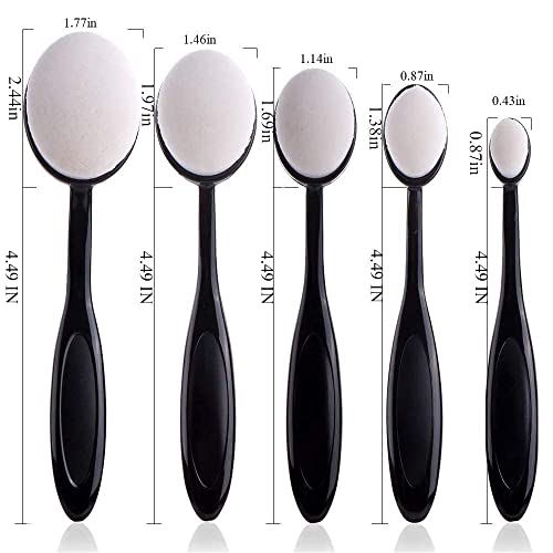 UNIMEIX 5 Pack Blending Brush for Card Making Crafting Ink Blender Brushes Set Tool Paper Background Brush Drawing Scrapbooking & Stamping Supplies (Black) - color: White, size: 5 Pack Brush