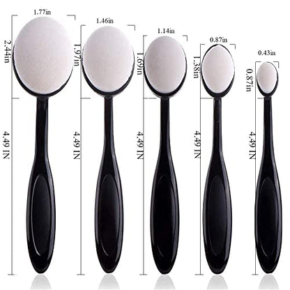 UNIMEIX 5 Pack Blending Brush for Card Making Crafting Ink Blender Brushes Set Tool Paper Background Brush Drawing Scrapbooking & Stamping Supplies (Black) - color: White, size: 5 Pack Brush